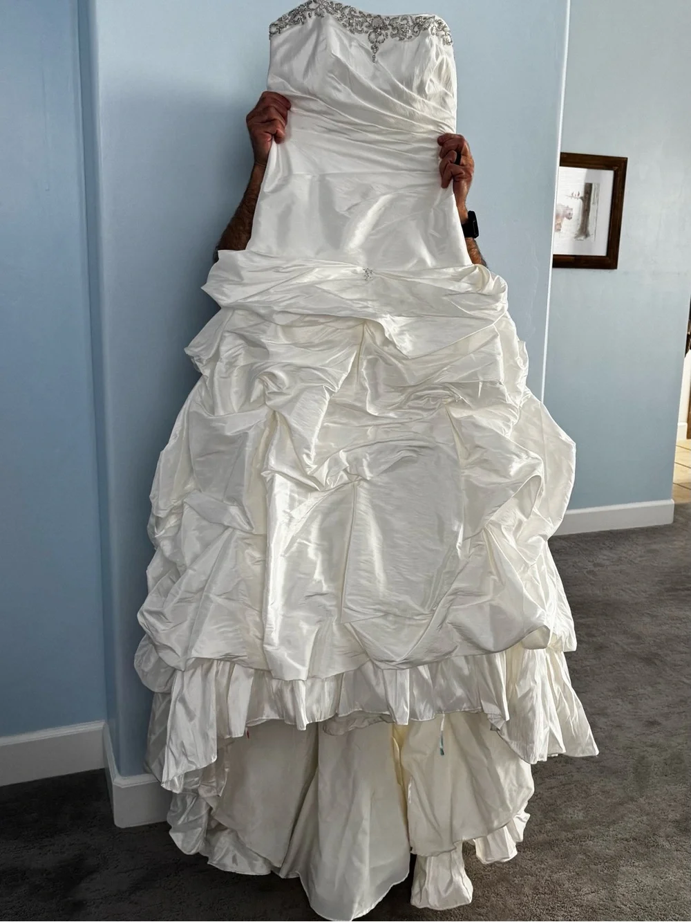 White Bridal Gown. Tag says size 10 but it definitely ran small.